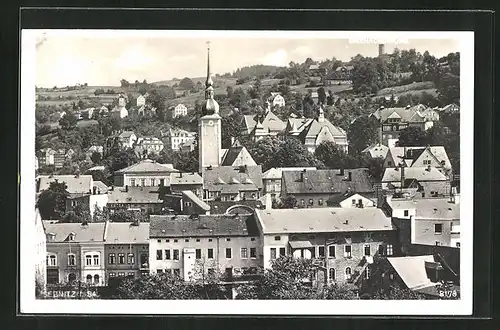 AK Sebnitz, Teilansicht mit Kirche