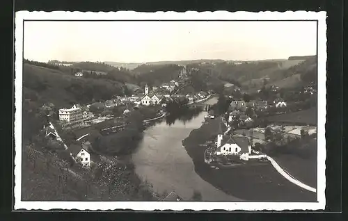 AK Bad Hals, Teilansicht mit Brücke