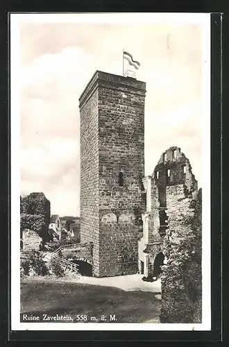 AK Zavelstein, Ruine mit Turm