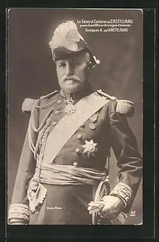 AK Heerführer, Le Général Curiéres de Castelnau, promu Grand Officier de la Légion d`honneur