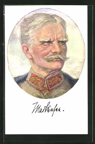Künstler-AK Heerführer, Generalfeldmarschall von Mackensen im Portrait