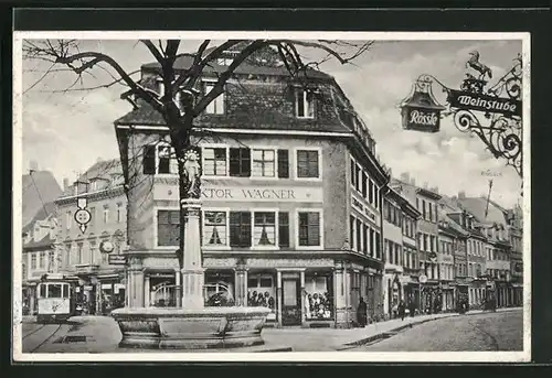 AK Freiburg i. Br., Hotel zum Rössle, Herrenstrasse 52