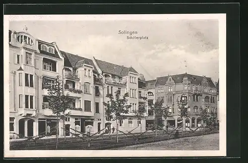 AK Solingen, Strasse am Schillerplatz
