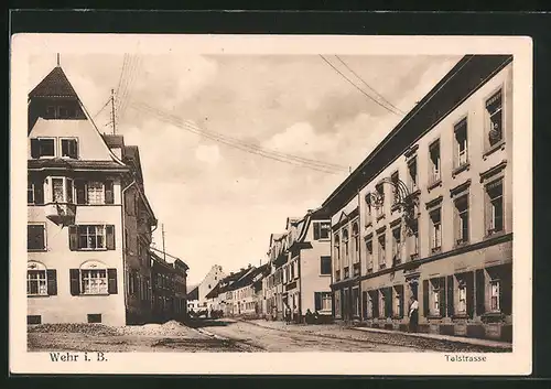 AK Wehr i. B., Talstrasse mit Gasthaus