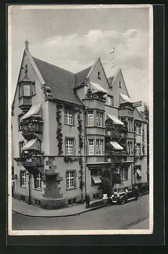 AK Freiburg /Baden, Hotel Minerva, Poststrasse 8