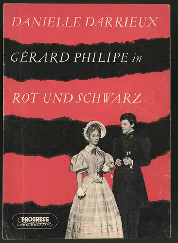 Filmprogramm PFI Nr. 93 /55, Rot und Schwarz, Gérard Philipe, Danielle Darrieux, Regie: Claud Autant-Lara