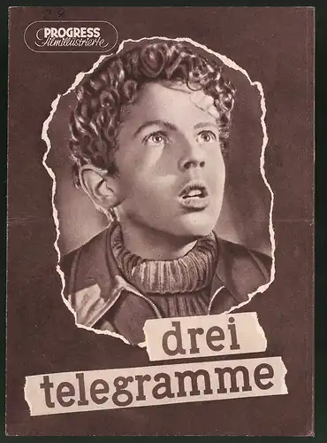 Filmprogramm PFI Nr. 12 /55, Drei Telegramme, Gerard Gervais, Pierrette Simonet, Regie: Henri Decoin