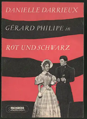 Filmprogramm PFI Nr. 93 /55, Rot und Schwarz, Danielle Darrieux, Gérard Philipe, Regie: Claude Autant-Lara