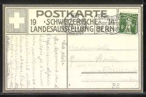 AK Bern, Schweizerische Landesausstellung 1914, Gesamtansicht vom Messegelände