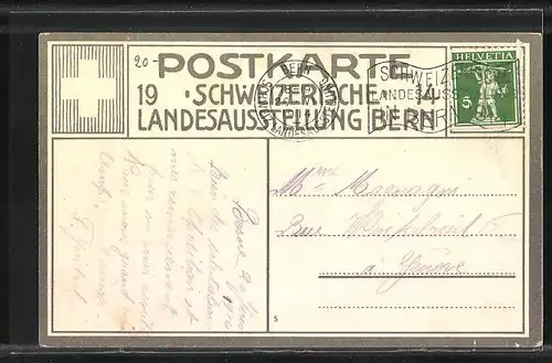 AK Bern, Schweizerische Landesausstellung 1914, Ansicht gegen Norden