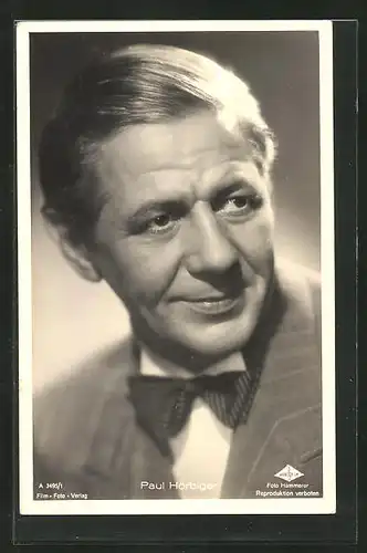 AK Schauspieler Paul Hörbiger mit Seitenscheitel