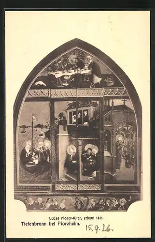 AK Tiefenbronn, Lucas Moser-Altar, erbaut 1431