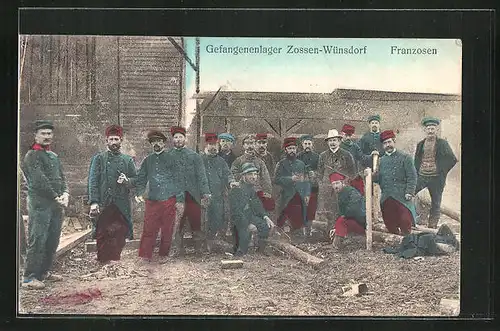 AK Zossen-Wünsdorf, Gefangenenlager, Kriegsgefangene Franzosen