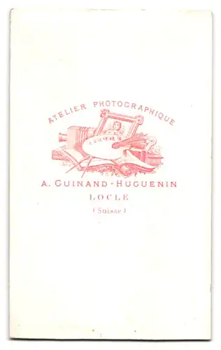 Fotografie A. Guinand-Huguenin, Locle, Portrait niedliche Kinder in hübschen Kleidern