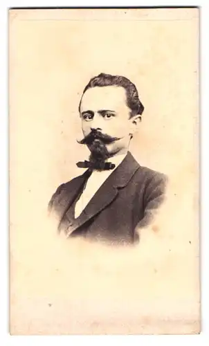 Fotografie Ludwig Niemtschik, Fridek-Mistek, Portrait eleganter Herr mit Spitzbart