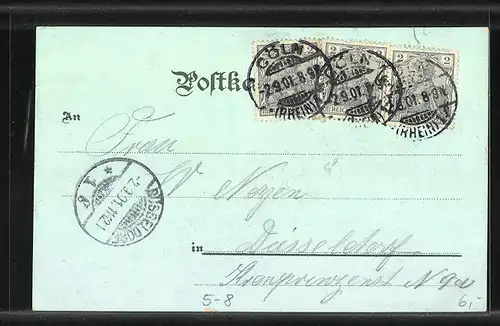 Mondschein-Lithographie Köln, Dom, Ansicht auf Holz