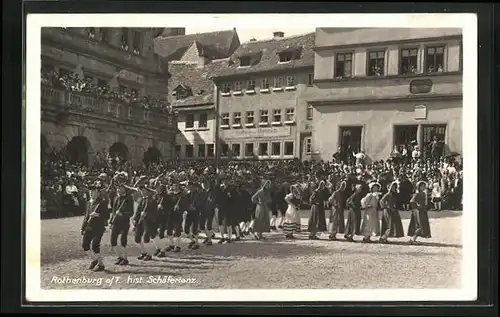 AK Rothenburg o. T., Historischer Schäfertanz