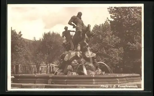 AK Fürth i. B., Kunstbrunnen