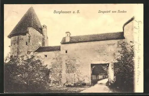 AK Burghausen a. S., Zeugwärtl von Norden