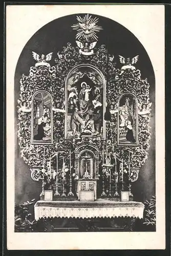 AK Bad Adelholzen, Hochaltar in der Kirche
