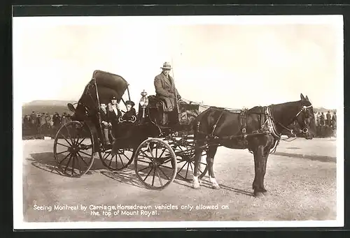 AK Montreal, Carriage, Horsedrawn vehicles only allowed on the top of Mount Royal