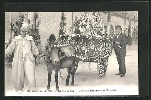 AK La Ferté-Saint-Cyr, Char du Berceau des Fratellini