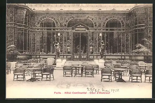 AK Paris, Hôtel Continental, Cour d`Honneur