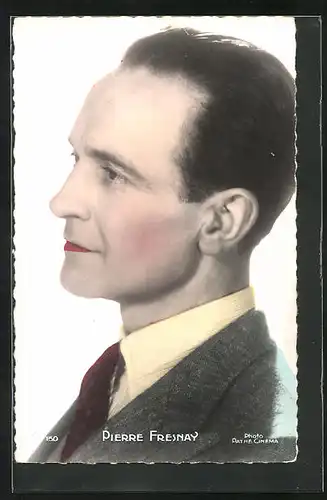 AK Schauspieler Pierre Fresnay mit roten Lippen