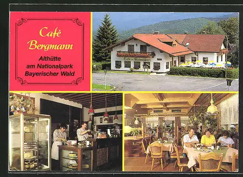 AK Klingenbrunn / Althütte, Café Bergmann, Innenansichten