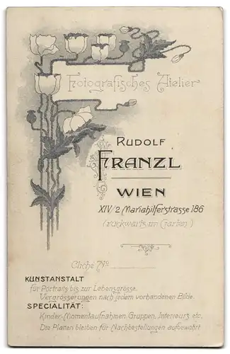 Fotografie Rudolf Franzl, Wien, Mariahilfertsrasse 186, Bildschöne Frau mit Gemahl