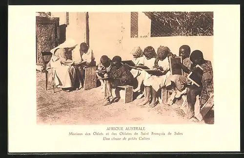 AK Afrique Astrale, Missions des Oblats et des Oblates de Saint-Francois de Sales, Una classe de petits Cafres