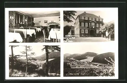 AK Rattlar, Gasthof zur Post, Innenansicht, Partie im Dommeltal