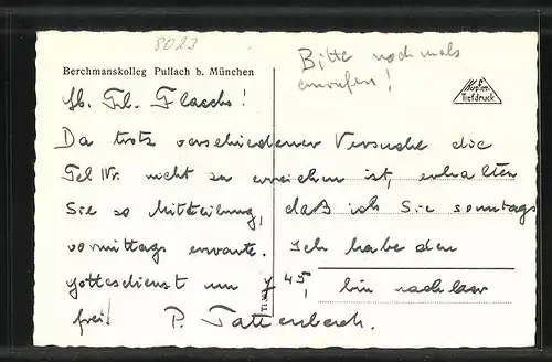 AK Pullach b. München, Berchmanskolleg