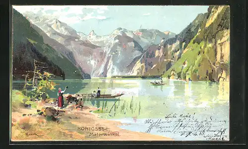 Künstler-AK Karl Heinisch: Königssee, Malerwinkel