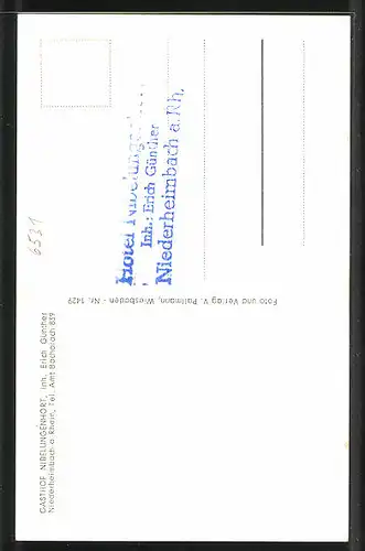 AK Niederheimbach a. Rhein, Gasthof Nibelungenhort