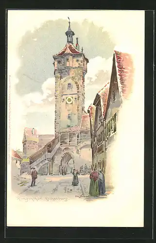 Künstler-AK Otto Hammel: Rothenburg ob der Tauber, Klingenthor