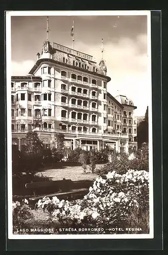 AK Stresa Borromeo /Lago Maggiore, Hotel Regina im Sonnenschein