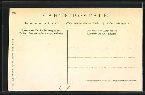 Präge-AK Geneve, Rousseau-Insel aus der Vogelschau, Helvetia und Wappen der Kantone