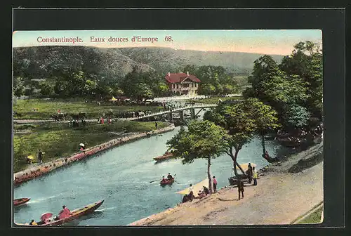AK Constantinople, Eaux douces d`Europe