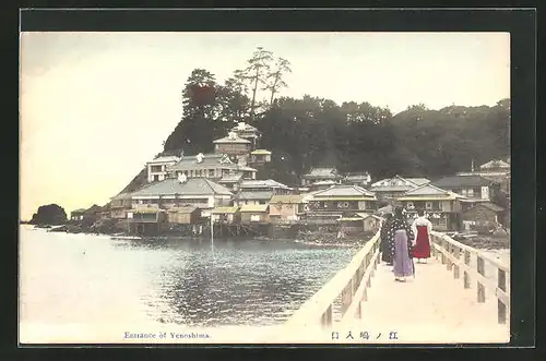 AK Yenoshima, Eingang mit Ortsansicht