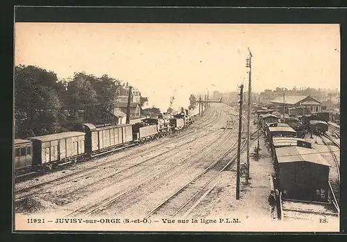 AK Juvisy-sur-Orge, Vue sur la ligne