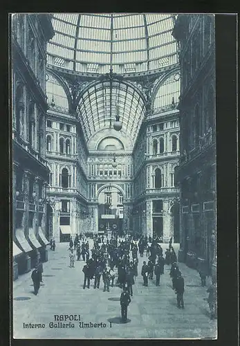 AK Napoli, Interno Galleria Umberto I.