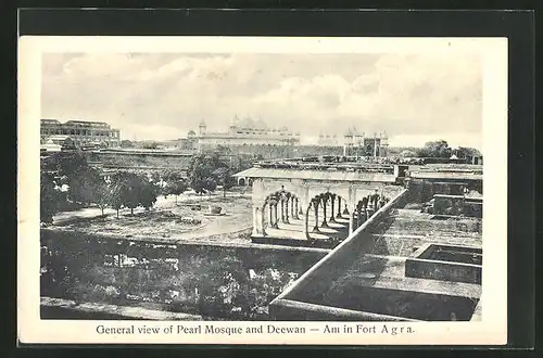 AK Agra, General view of Pearl Mosque and Deewan
