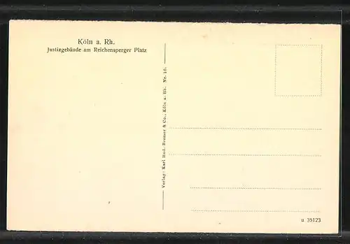 AK Köln / Rhein, Justizgebäude am Reichensperger Platz