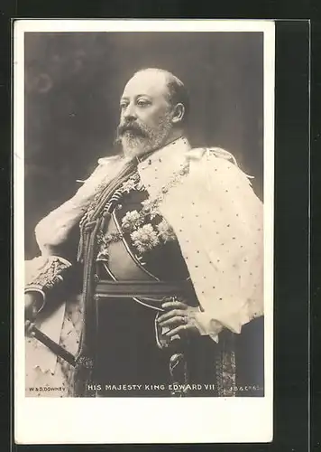 AK König Edward VII. von England in Uniform posierend