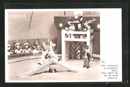 AK Circus, Die schimmel is van zessen klaar..., Holzspielzeug