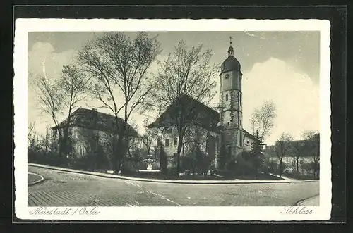 AK Neustadt / Orla, Partie am Schloss