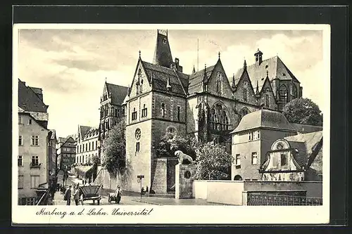 AK Marburg a. d. Lahn, Partie mit Universität