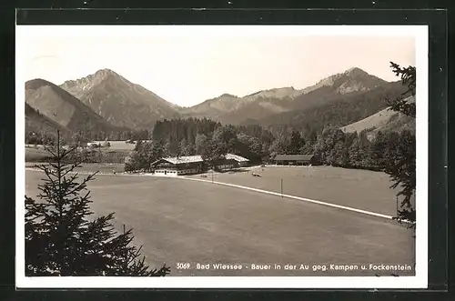 AK Bad Wiessee /Obb., Gasthaus Bauer in der Au gegen Kampen und Fockenstein