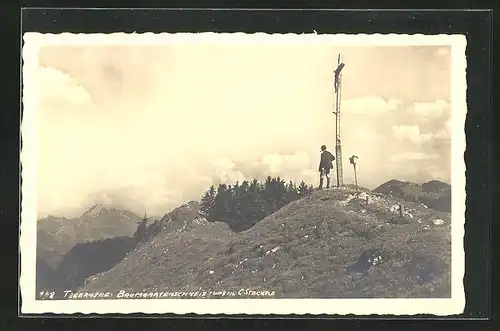 AK Tegernsee, Bergsteiger am Baumgartenschrein